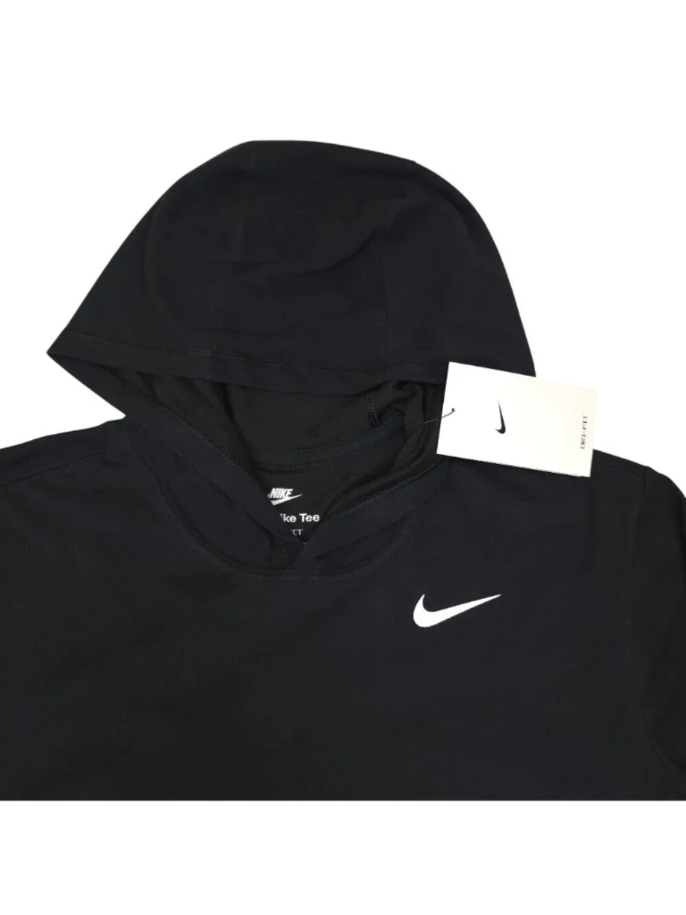 Nike Mens Dri-FIT Long Sleeve Hoodie Tee Shirt Size Small Black